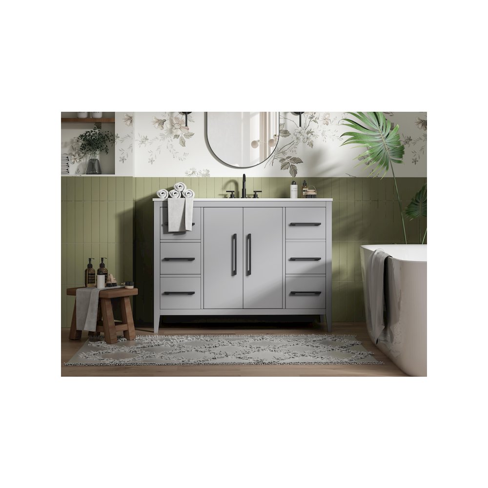 48 Inch Single Bathroom Vanity In Grey