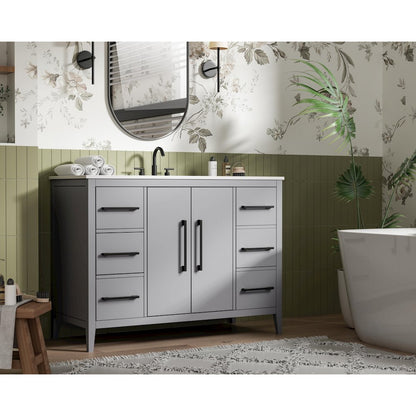 48 Inch Single Bathroom Vanity In Grey