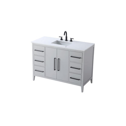 48 Inch Single Bathroom Vanity In Grey