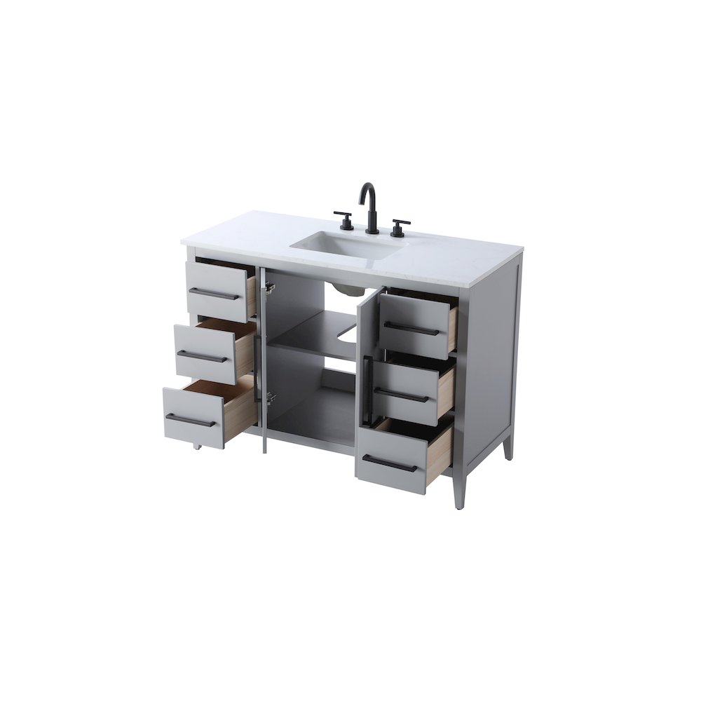 48 Inch Single Bathroom Vanity In Grey