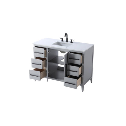 48 Inch Single Bathroom Vanity In Grey