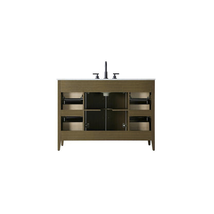 48 Inch Single Bathroom Vanity In Chestnut Brown