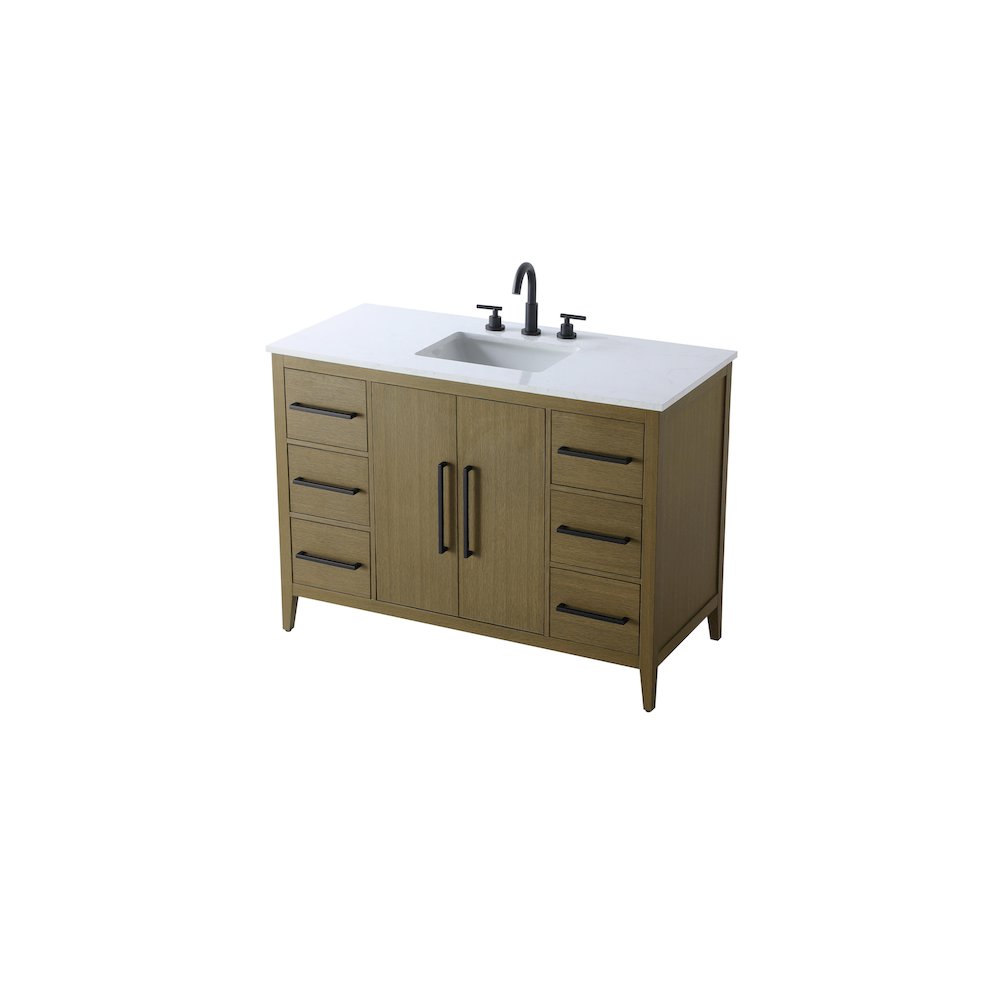 48 Inch Single Bathroom Vanity In Chestnut Brown
