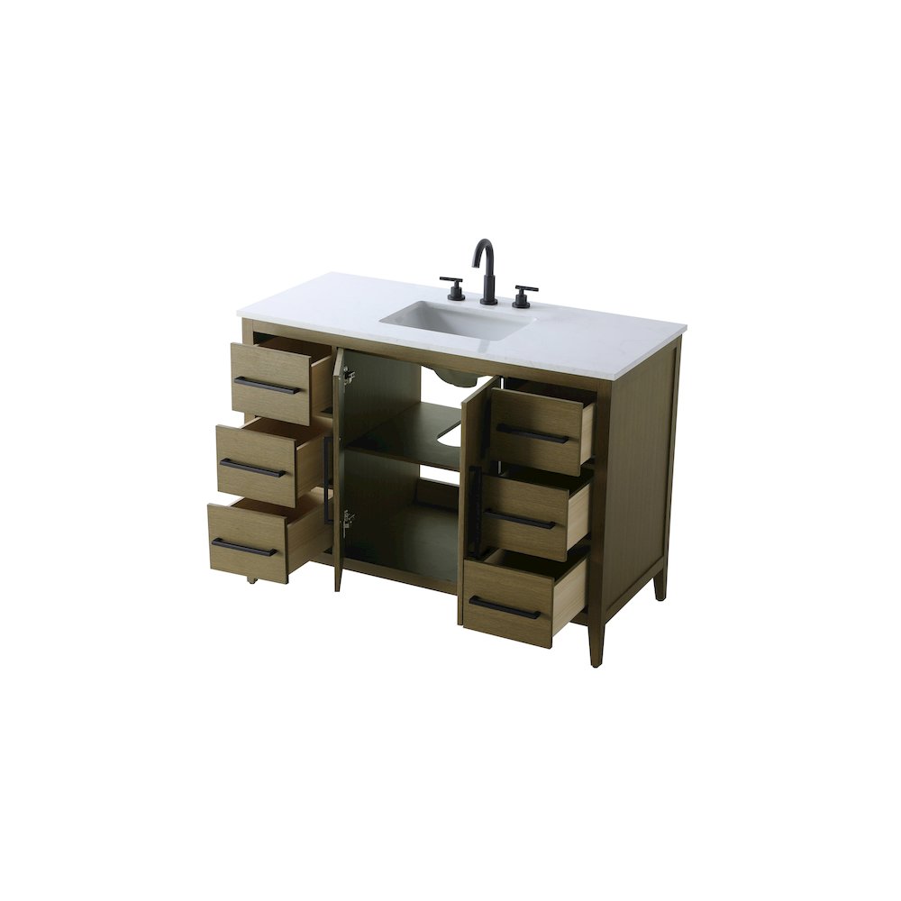 48 Inch Single Bathroom Vanity In Chestnut Brown