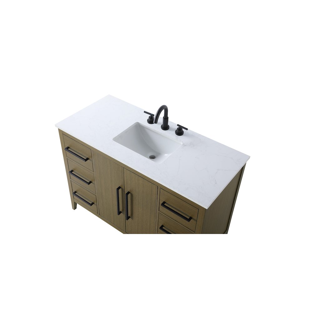 48 Inch Single Bathroom Vanity In Chestnut Brown