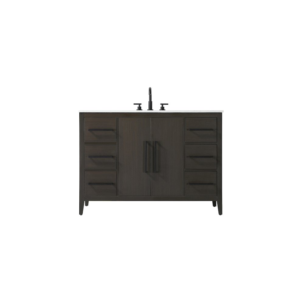 48 Inch Single Bathroom Vanity In Mocha Brown