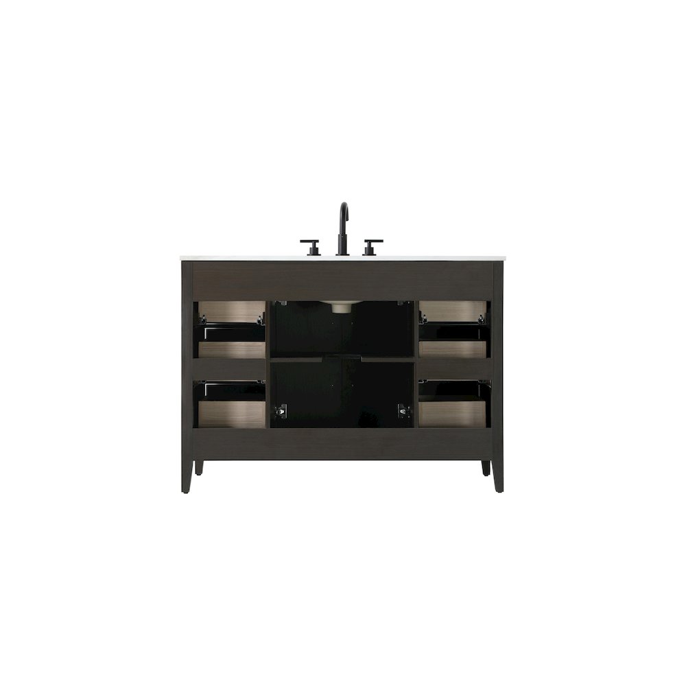 48 Inch Single Bathroom Vanity In Mocha Brown
