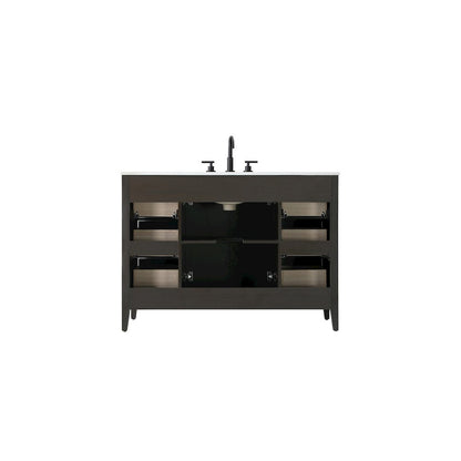 48 Inch Single Bathroom Vanity In Mocha Brown