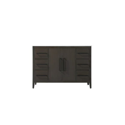 48 Inch Single Bathroom Vanity In Mocha Brown