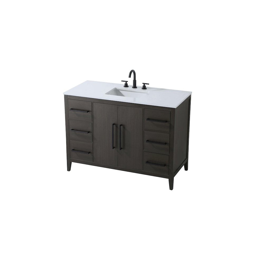 48 Inch Single Bathroom Vanity In Mocha Brown