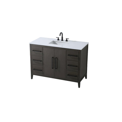 48 Inch Single Bathroom Vanity In Mocha Brown