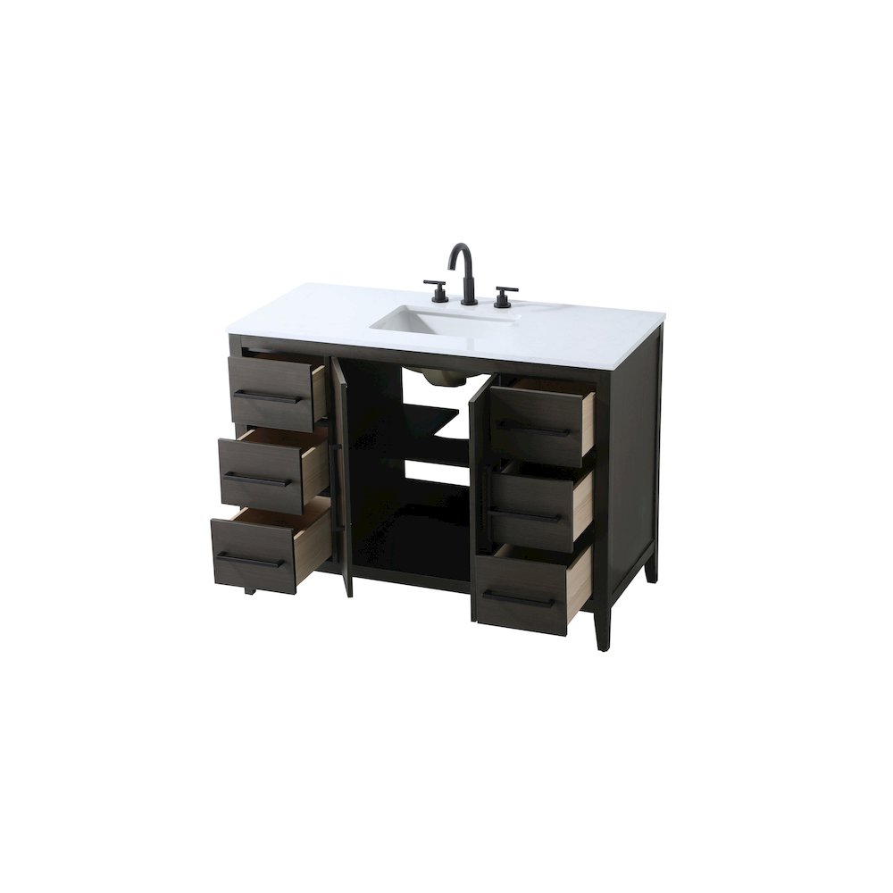 48 Inch Single Bathroom Vanity In Mocha Brown