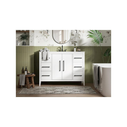 48 Inch Single Bathroom Vanity In White
