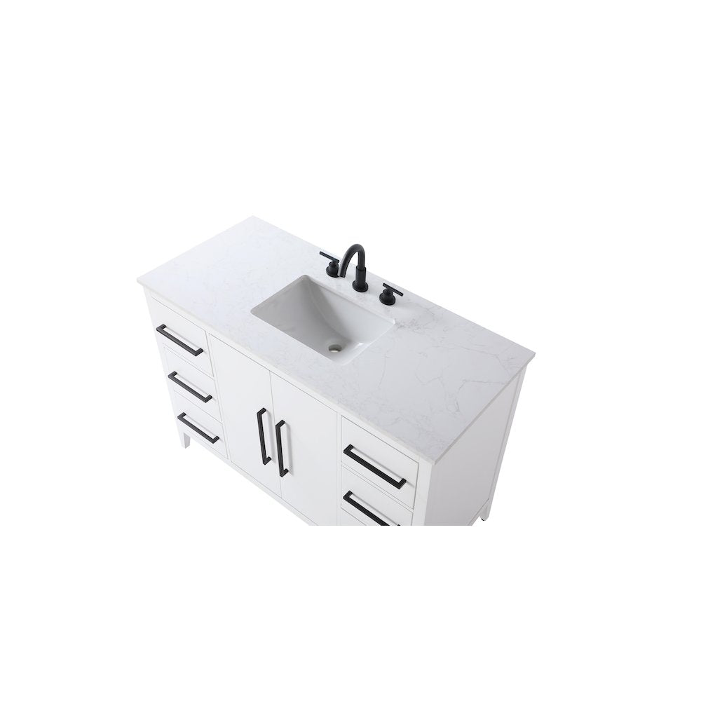 48 Inch Single Bathroom Vanity In White