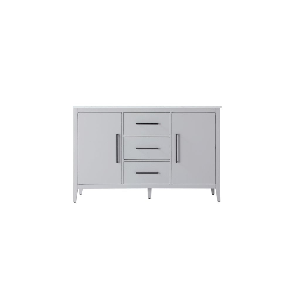 54 Inch Double Bathroom Vanity In Grey
