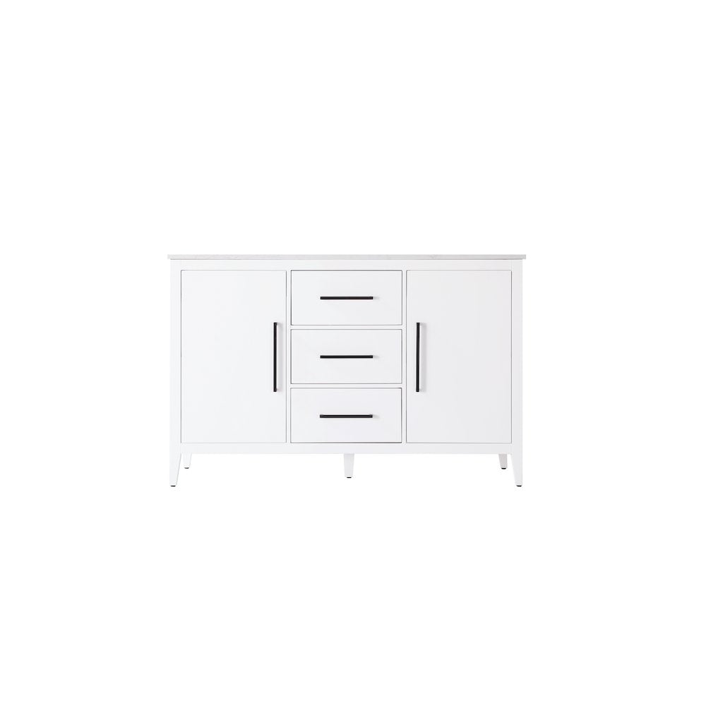 54 Inch Double Bathroom Vanity In White