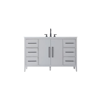 54 Inch Single Bathroom Vanity In Grey