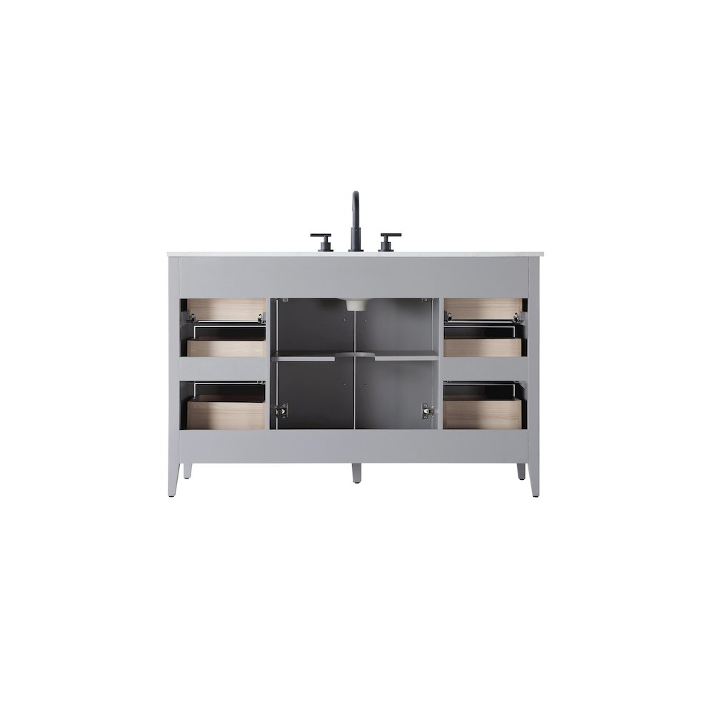 54 Inch Single Bathroom Vanity In Grey