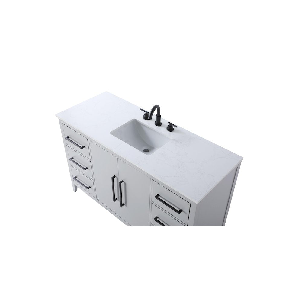 54 Inch Single Bathroom Vanity In Grey