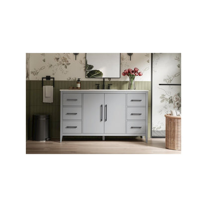 60 Inch Single Bathroom Vanity In Grey