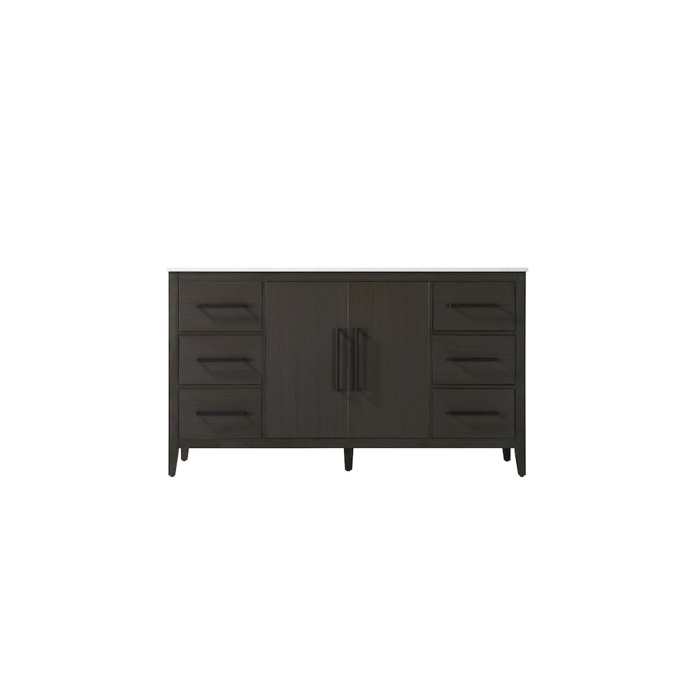 60 Inch Single Bathroom Vanity In Mocha Brown