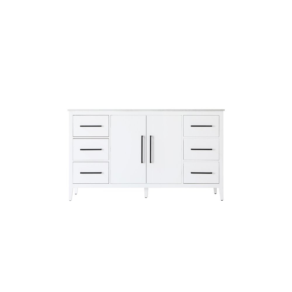 60 Inch Single Bathroom Vanity In White