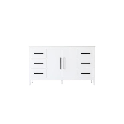 60 Inch Single Bathroom Vanity In White