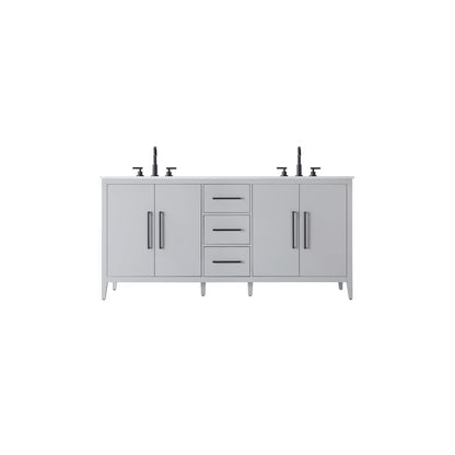 72 Inch Double Bathroom Vanity In Grey