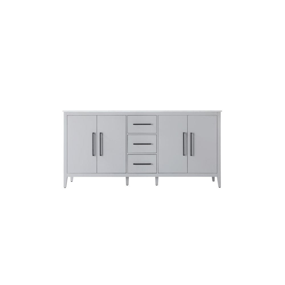 72 Inch Double Bathroom Vanity In Grey