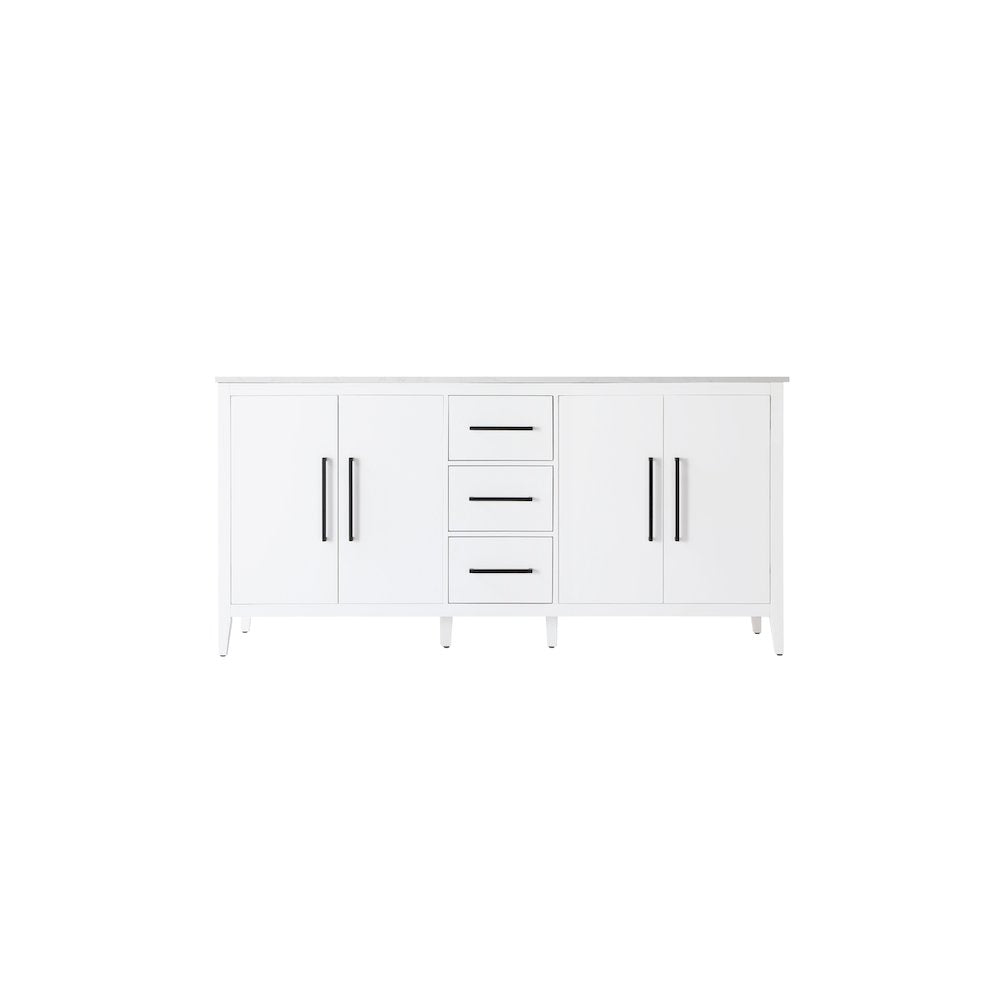 72 Inch Double Bathroom Vanity In White