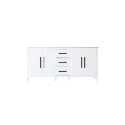 72 Inch Double Bathroom Vanity In White