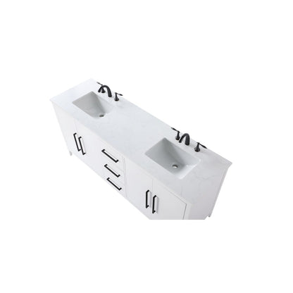 72 Inch Double Bathroom Vanity In White