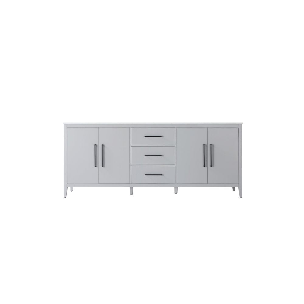 84 Inch Double Bathroom Vanity In Grey