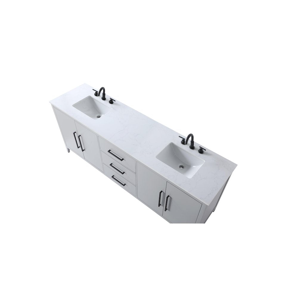 84 Inch Double Bathroom Vanity In Grey