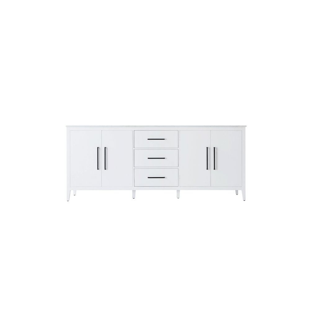 84 Inch Double Bathroom Vanity In White