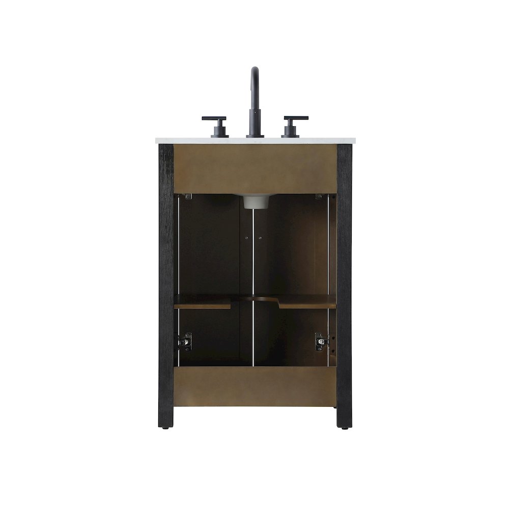 24 Inch Single Bathroom Vanity In  Chocolate Oak