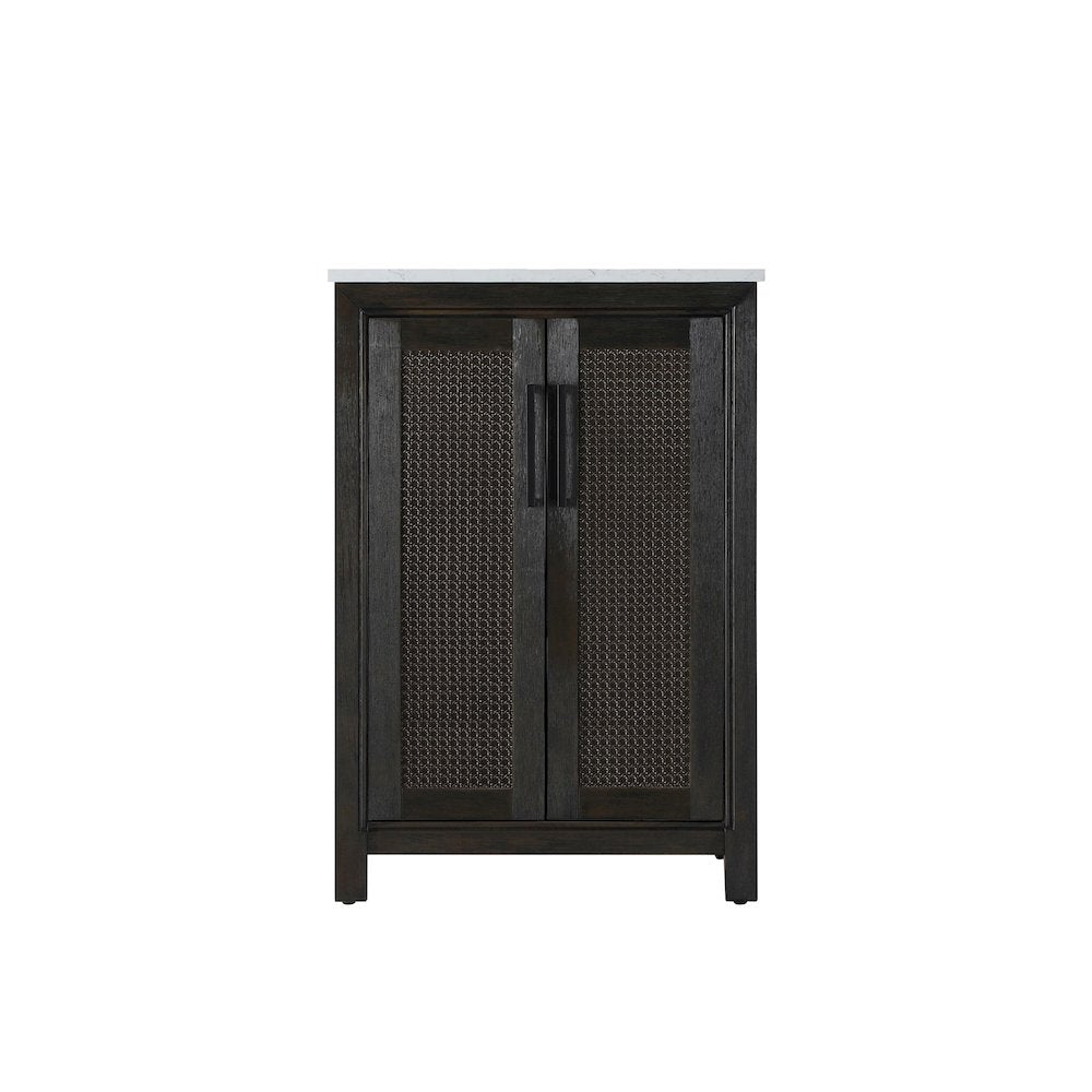 24 Inch Single Bathroom Vanity In  Chocolate Oak