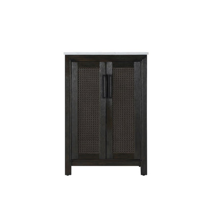24 Inch Single Bathroom Vanity In  Chocolate Oak
