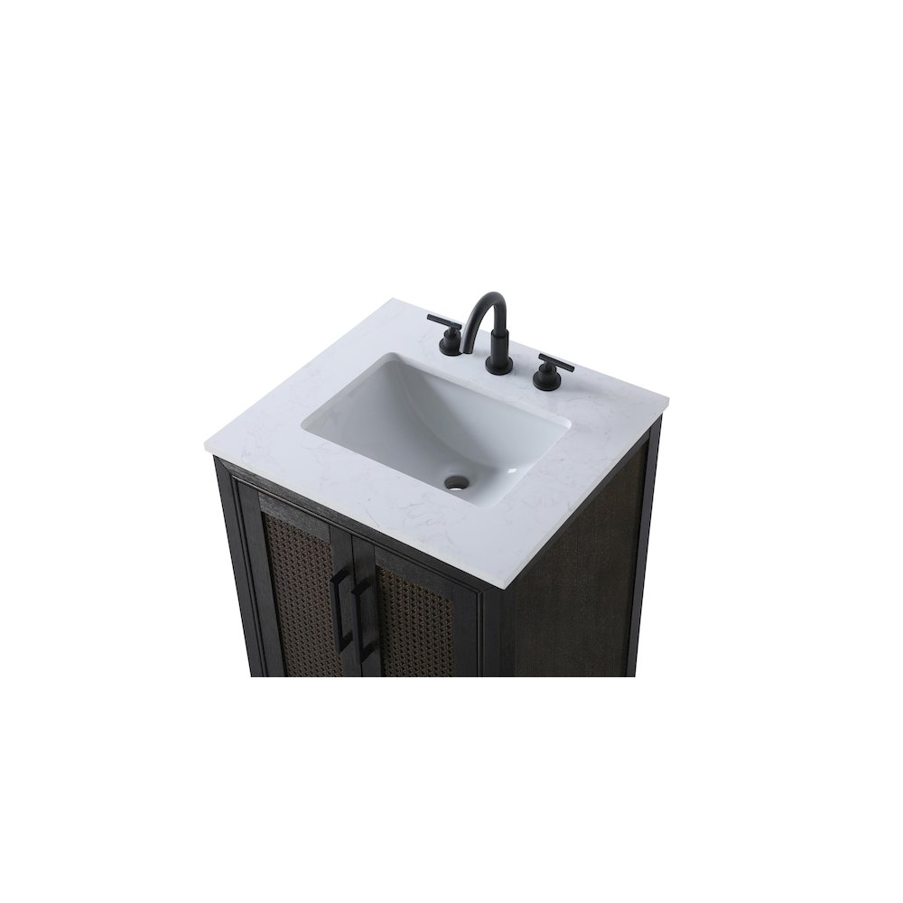 24 Inch Single Bathroom Vanity In  Chocolate Oak