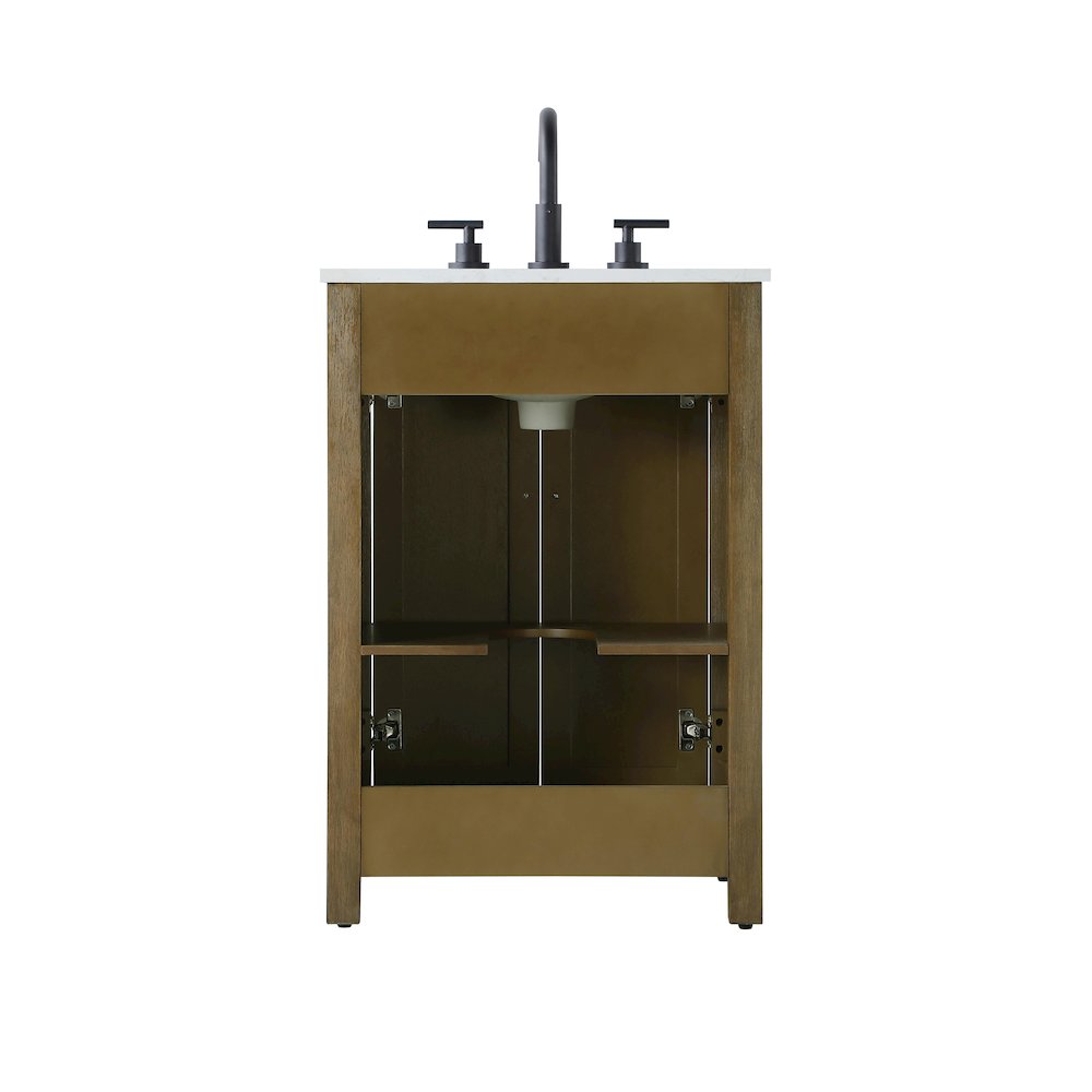 24 Inch Single Bathroom Vanity In Hazel Oak