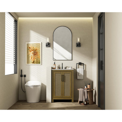 24 Inch Single Bathroom Vanity In Hazel Oak