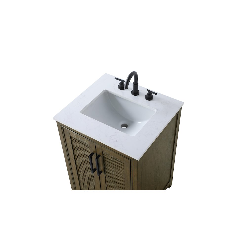 24 Inch Single Bathroom Vanity In Hazel Oak
