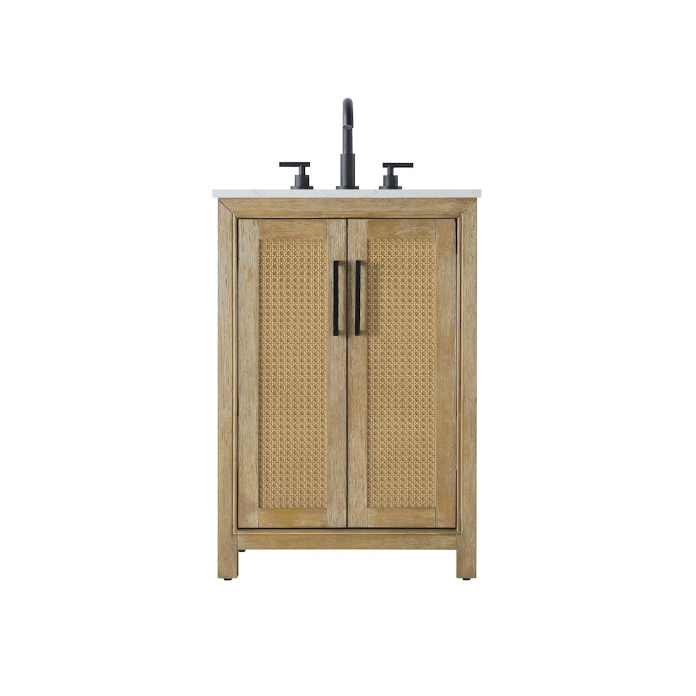 24 Inch Single Bathroom Vanity In Linen Oak