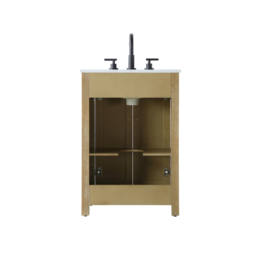 24 Inch Single Bathroom Vanity In Linen Oak