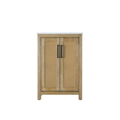 24 Inch Single Bathroom Vanity In Linen Oak