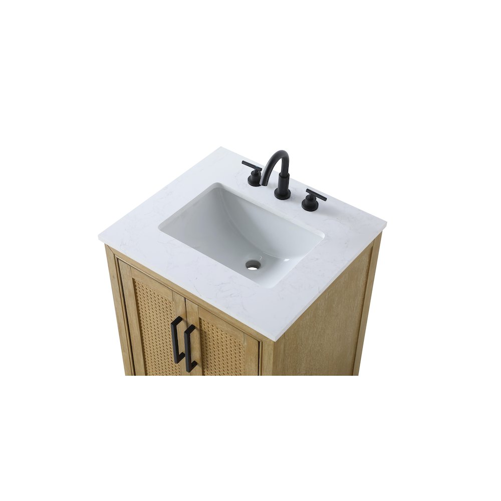 24 Inch Single Bathroom Vanity In Linen Oak