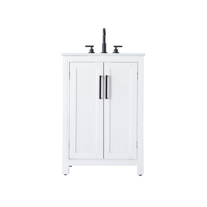 24 Inch Single Bathroom Vanity In White
