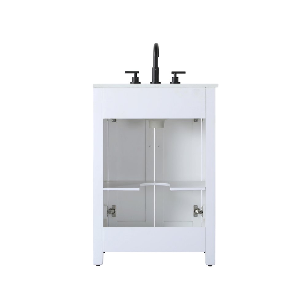 24 Inch Single Bathroom Vanity In White