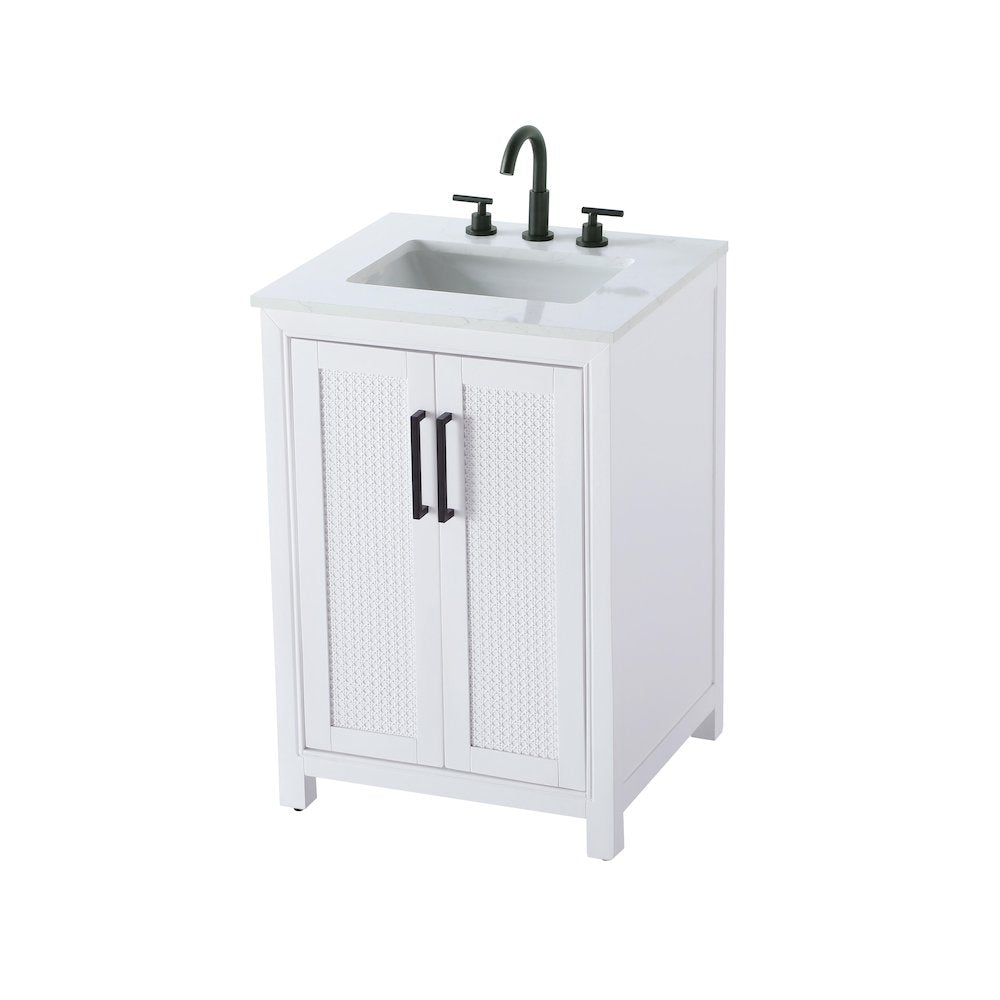 24 Inch Single Bathroom Vanity In White
