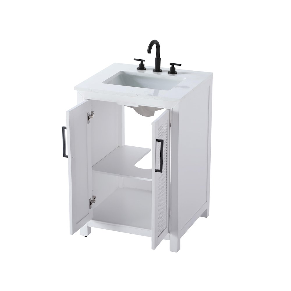 24 Inch Single Bathroom Vanity In White